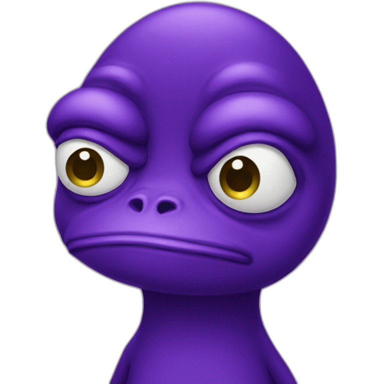 purple pepe sad face emoji