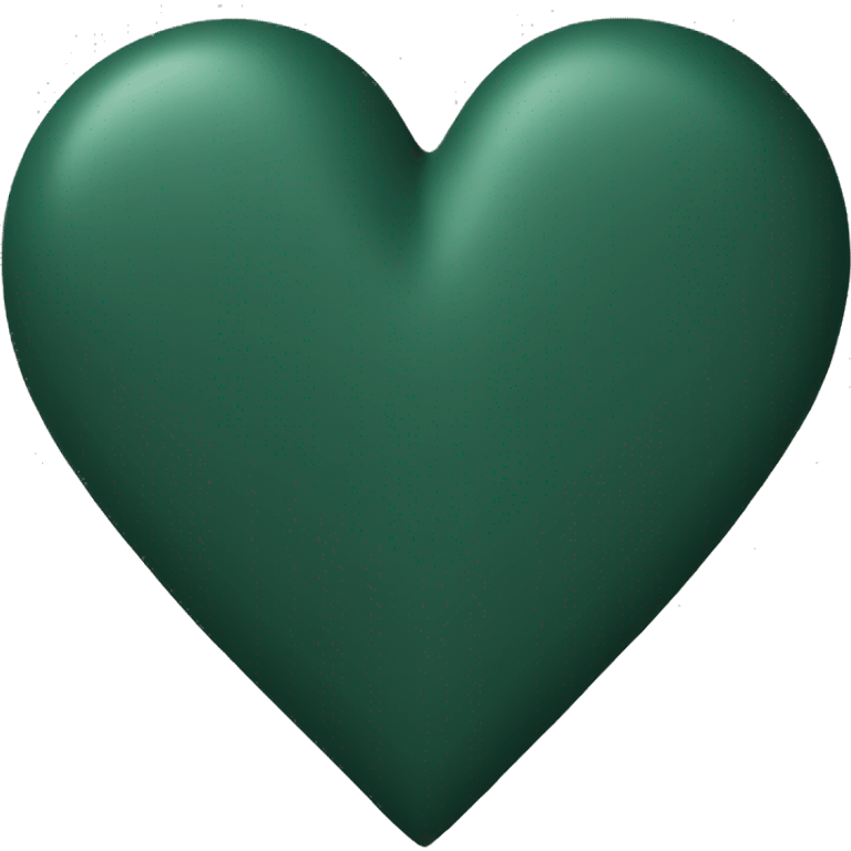 Dark green matte heart emoji