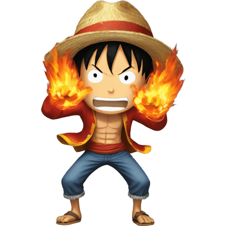 Luffy on fire emoji