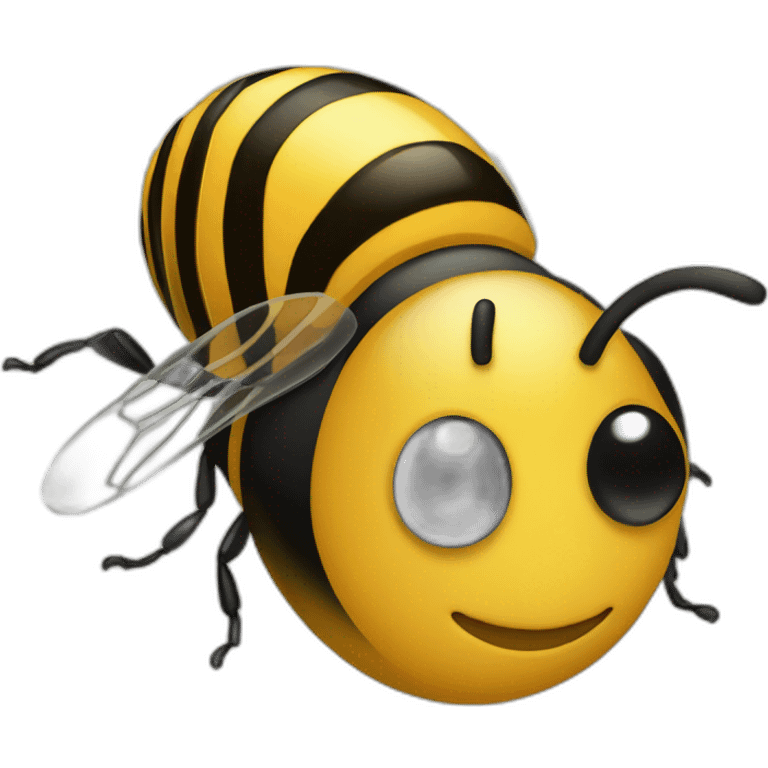 Une abeille qui rigole emoji