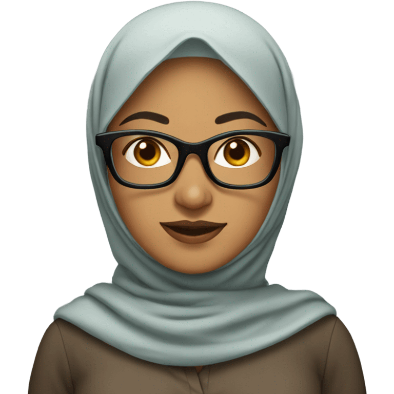 indian hijabi with glasses emoji