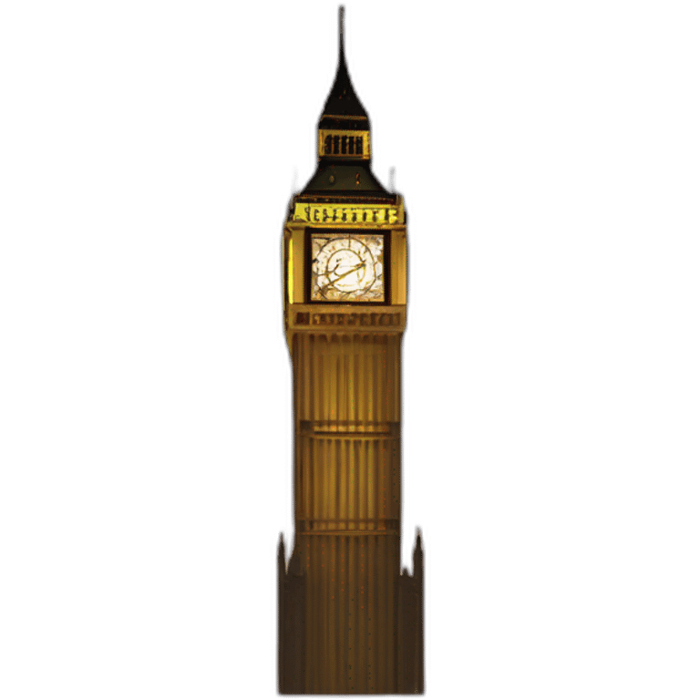 Big Ben at night with staRS emoji