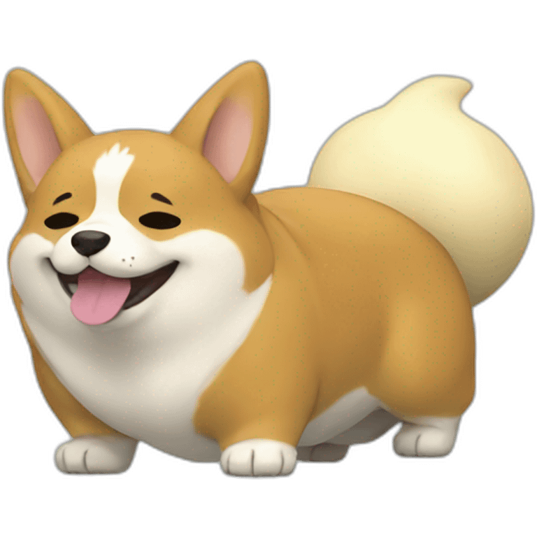 corgi and snorlax emoji