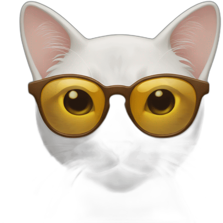 gato con gafas emoji