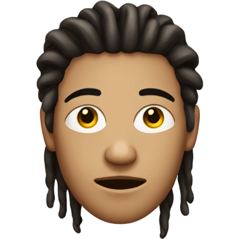 Guy with one eye in the middle of his face with one dreadlock facing up  emoji