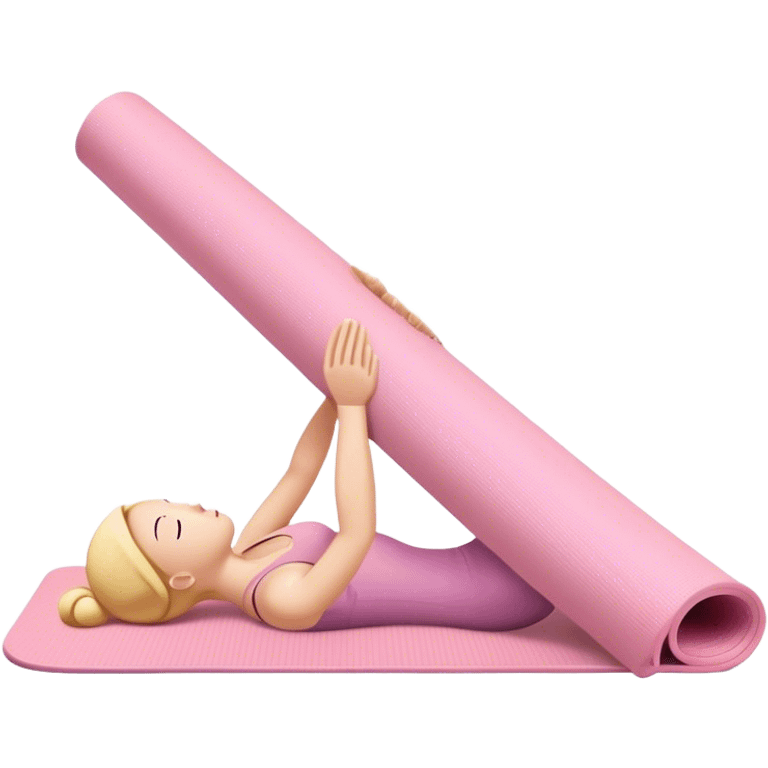 Light pink yoga mat emoji