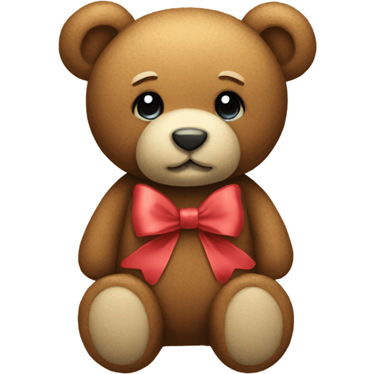 A teddy bear with a bow emoji