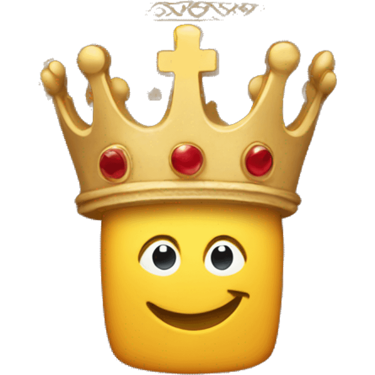 a bible with a crown emoji