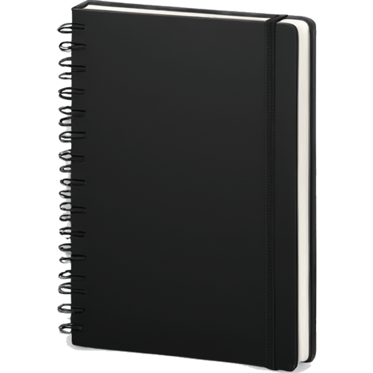 notebook with a black cover emoji