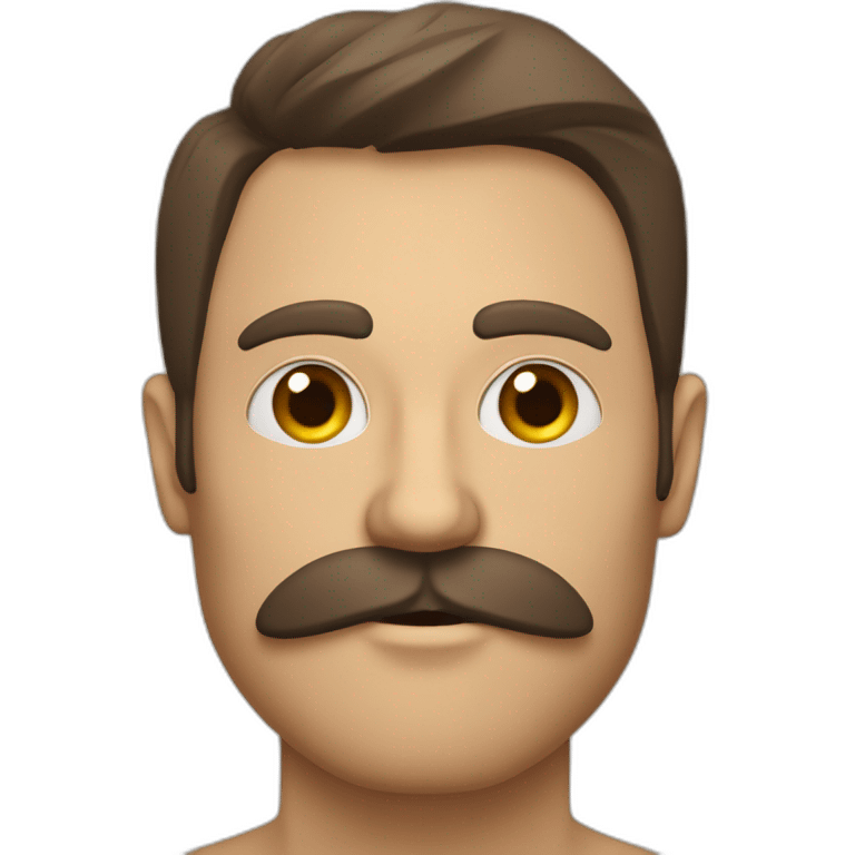 dent de devant casse en triangle sur un homme brun barbus  emoji