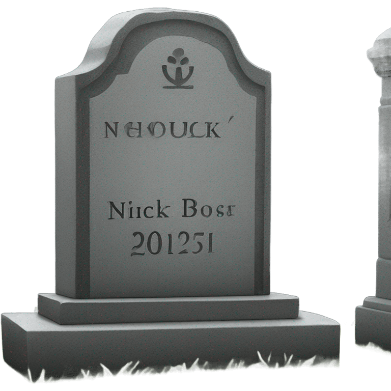 Nick on a gravestone emoji