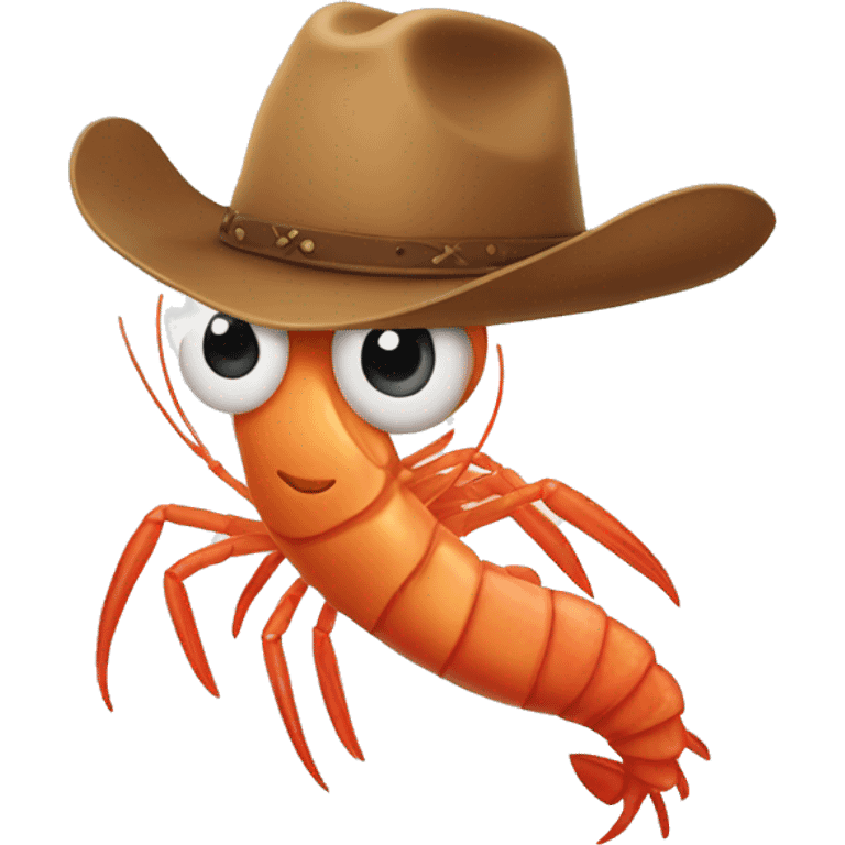 Shrimp with cowboy hat emoji