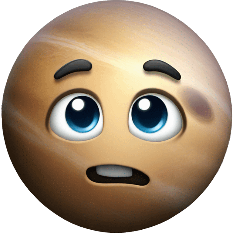 Mercury planet with face draw emoji