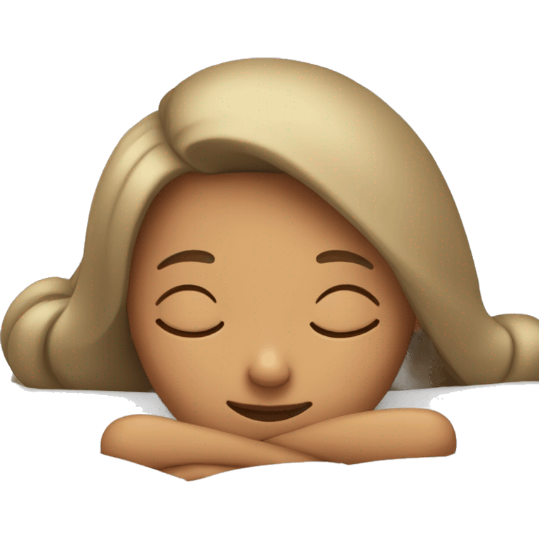 A girl sleeping in bed emoji