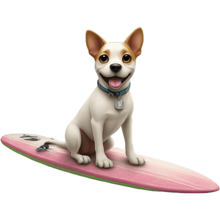 Dog on surfboard  emoji