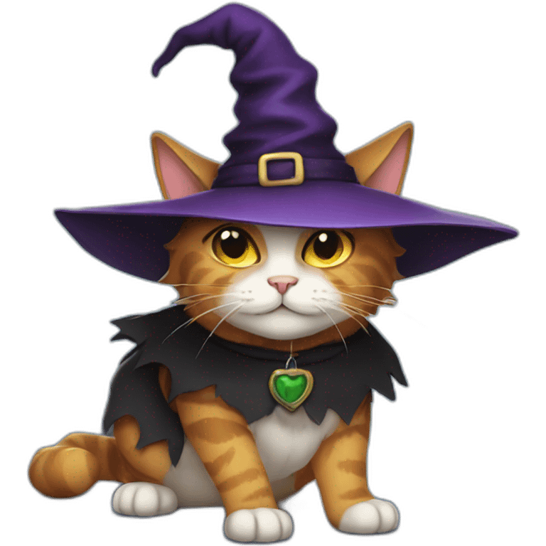 cat with witch hat emoji