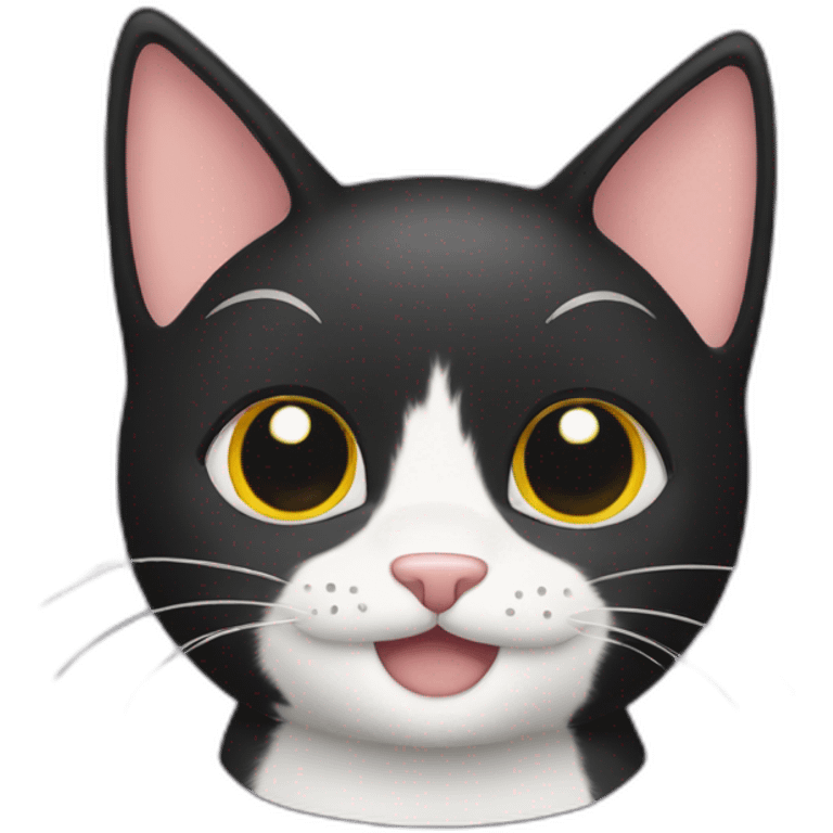 happy black cat emoji