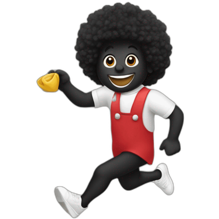 Golliwog running a small business emoji