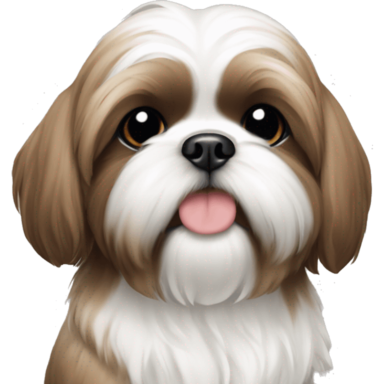 shih tzu puppy brown and white emoji