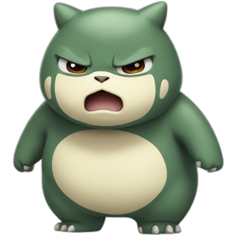 angry snorlax from pokemon emoji