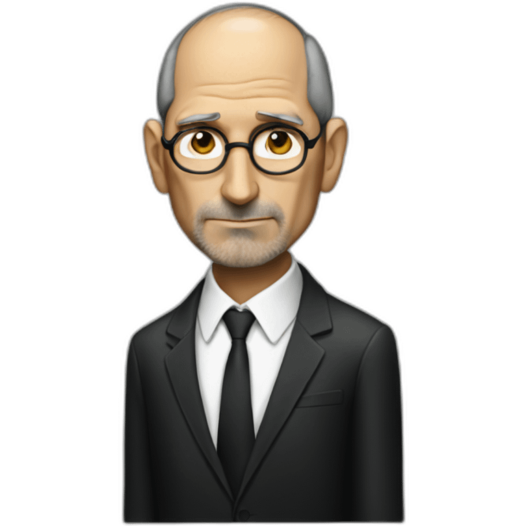 Steve Jobs sad wearing suit emoji