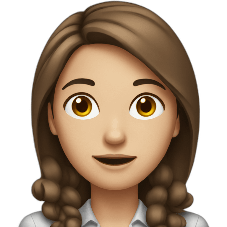 manager girl with brown hair emoji