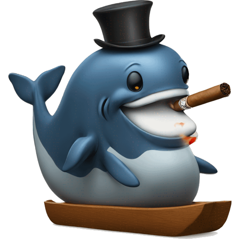 whale smoking a cigar emoji