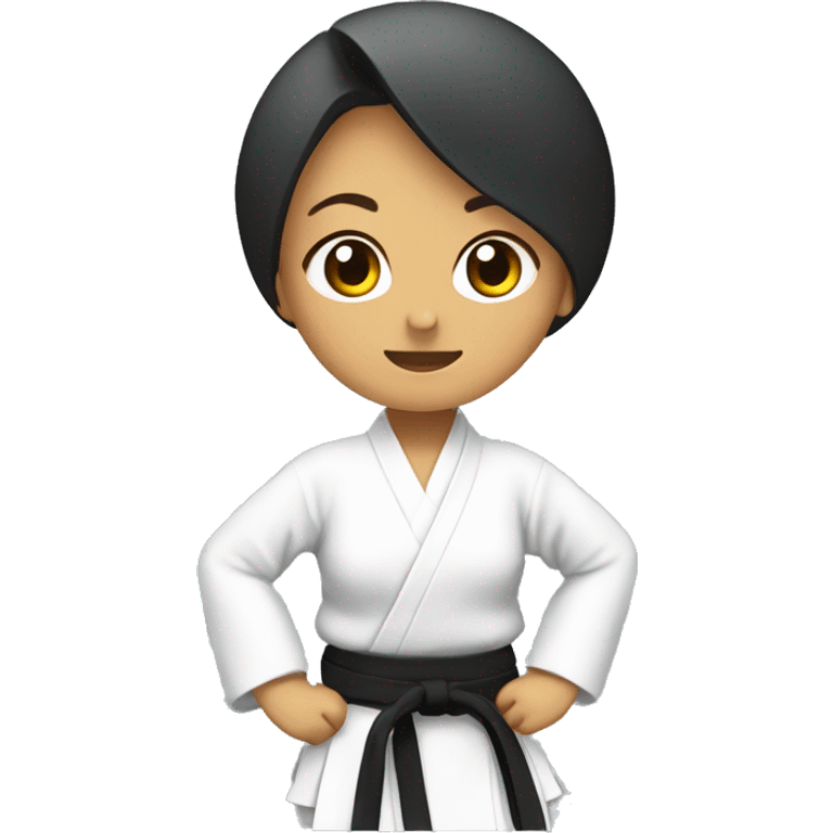 aikido woman with hakama emoji