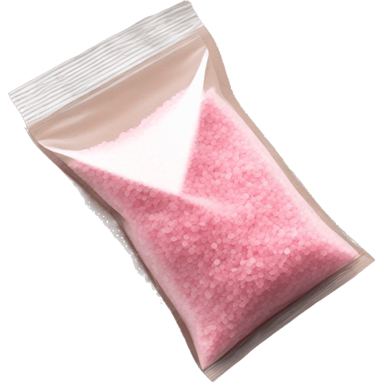 pink salt in a ziploc bag emoji