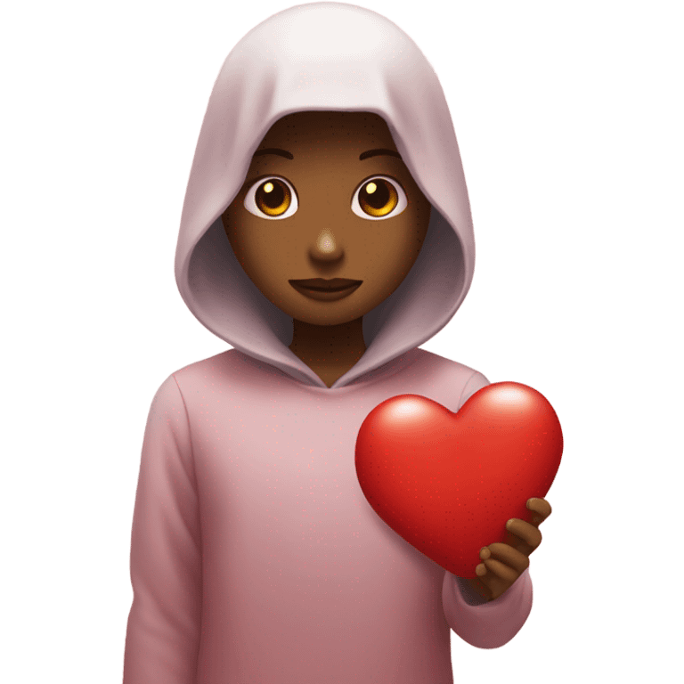 Light red heart no face n a lil shiny emoji