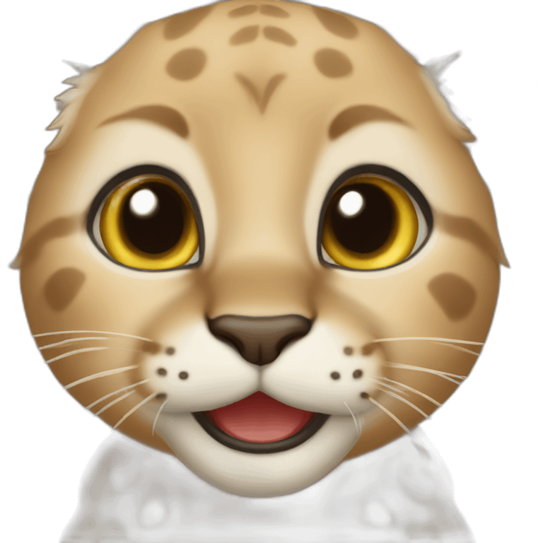 Baby cougar smiling emoji