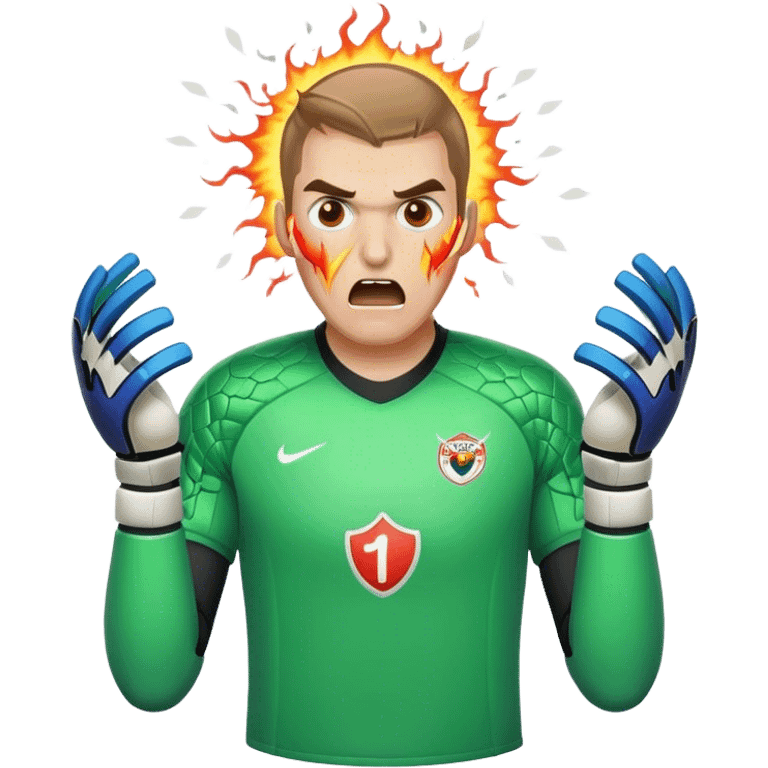 goalkeeper head explosion emoji