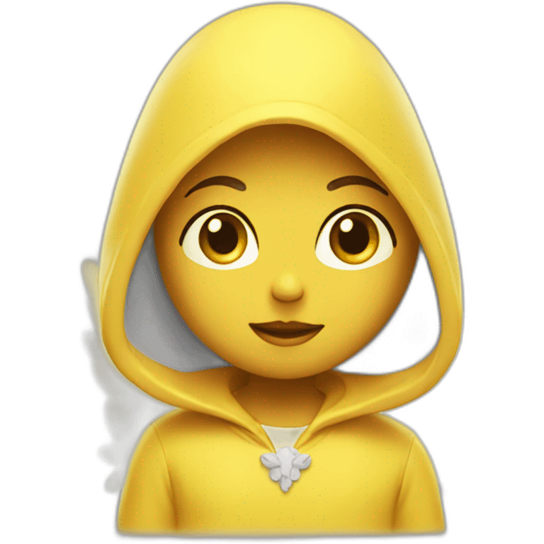 angel yellow with hood with halo emoji