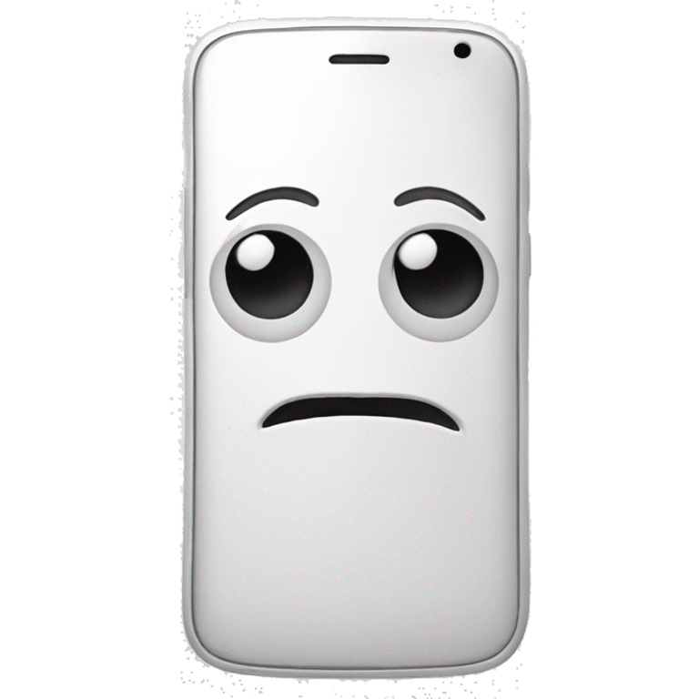 White big Smartphone  emoji