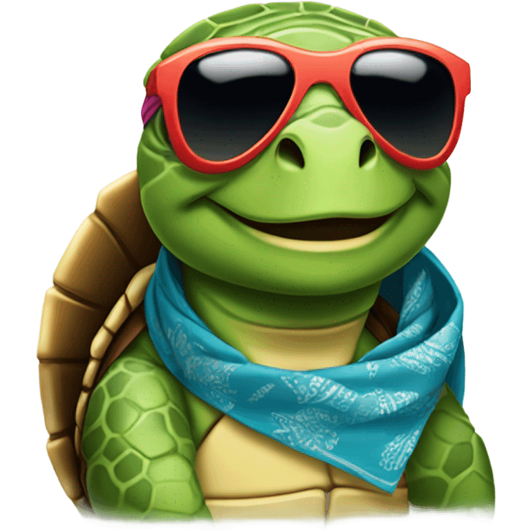 Cool turtle emoji