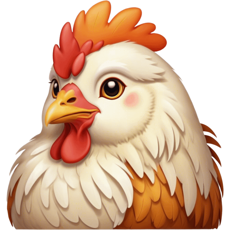 cute hen closeup emoji