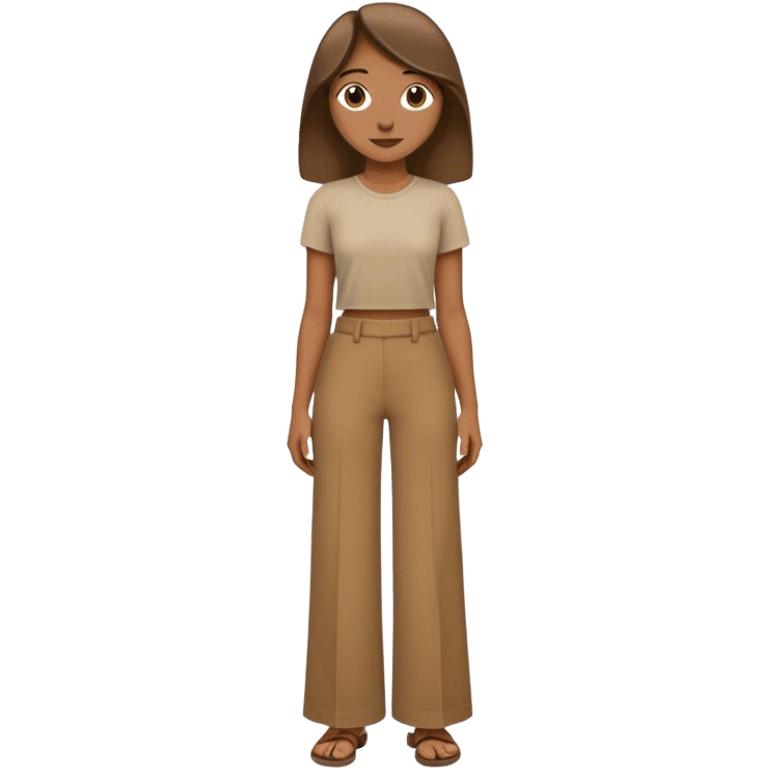 Wide leg brown pants emoji