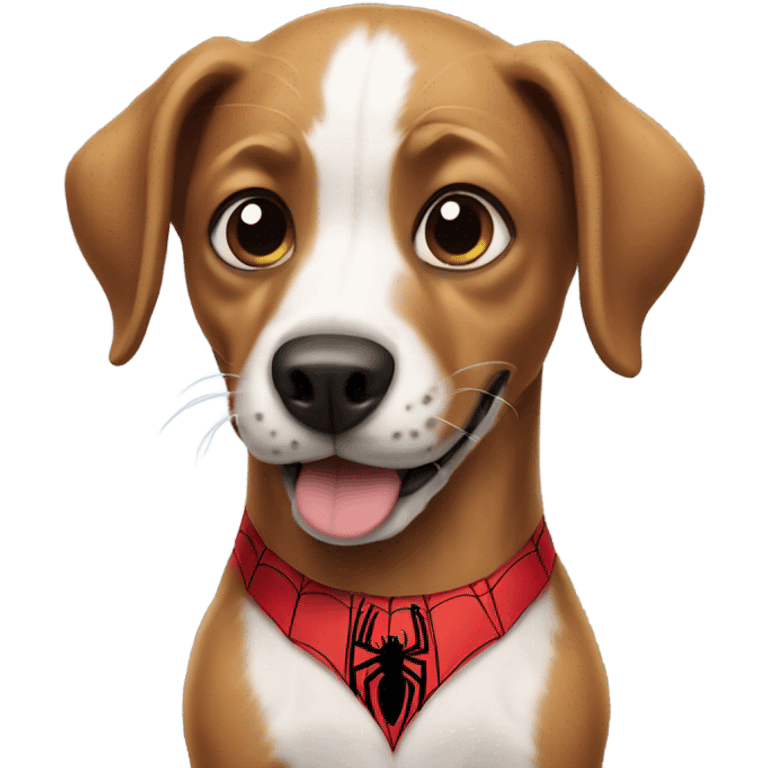 Spiderman as a dog emoji