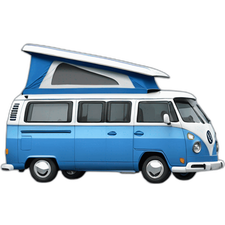 VW T6 California camping bus VW blue white emoji