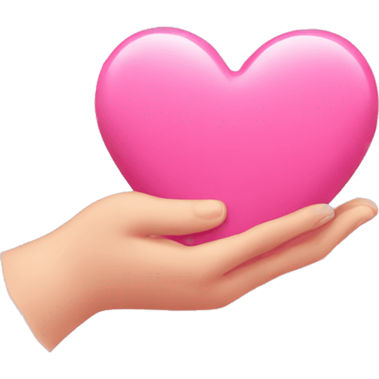 heart hand pink anime emoji