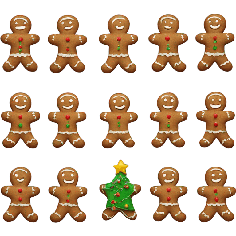 Ginger bread person Christmas emoji