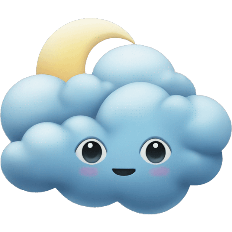 Cloud with moon emoji