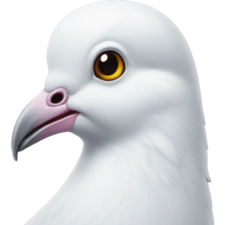 White Jacobin pigeon emoji