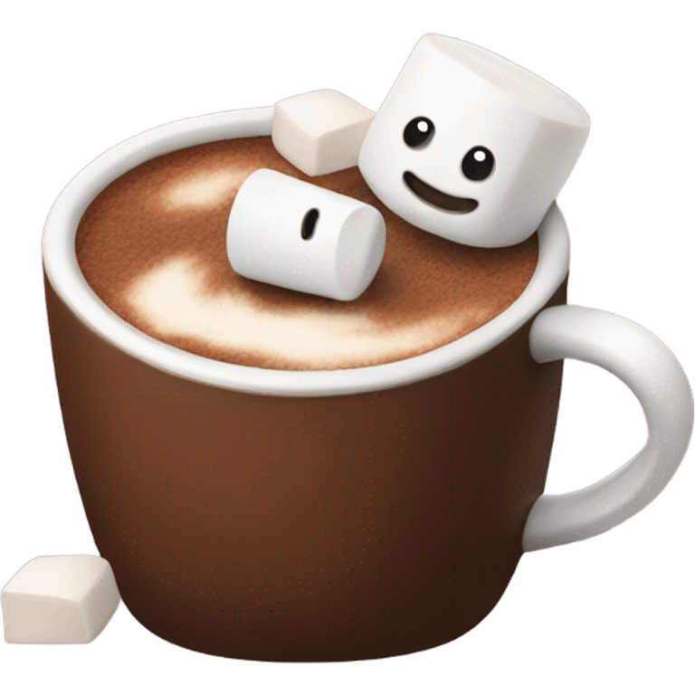 cocoa with marshmallow in cozy cup emoji