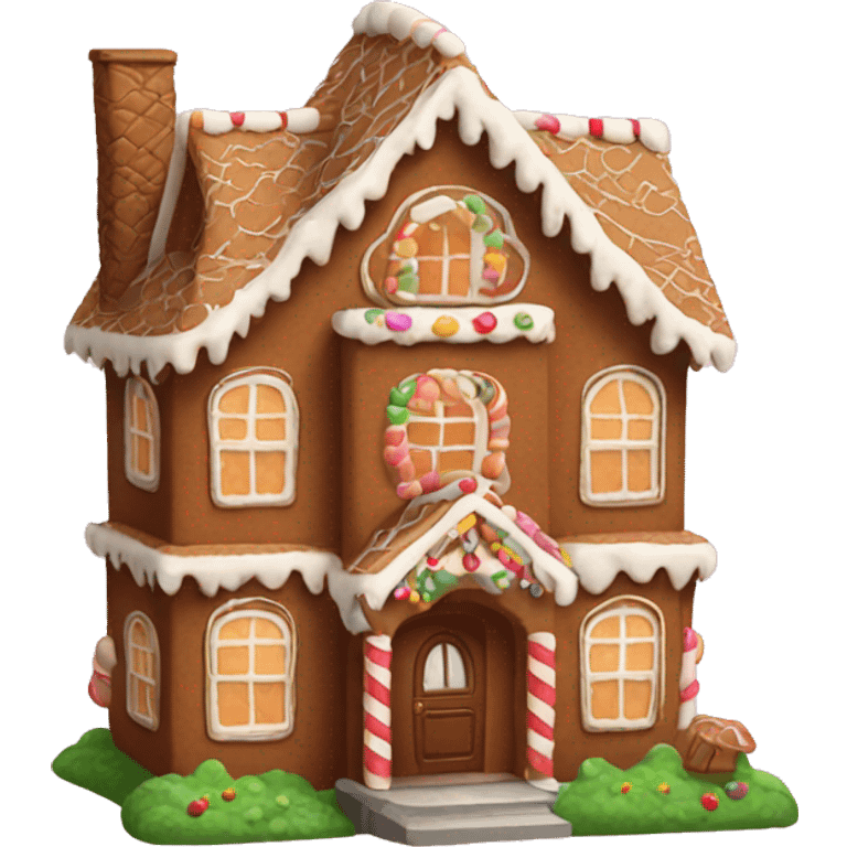 Cute gingerbread house mansion emoji