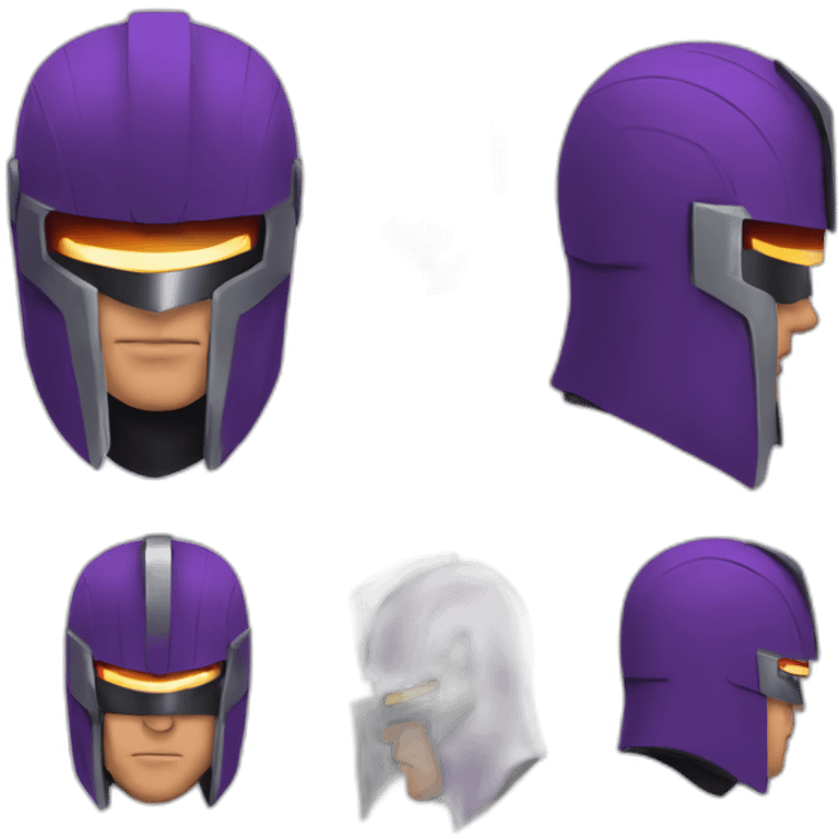 magneto but his helmet is made from hair emoji