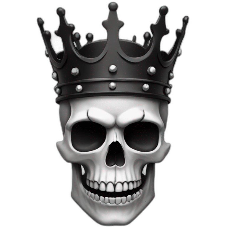 Skull king crown black emoji