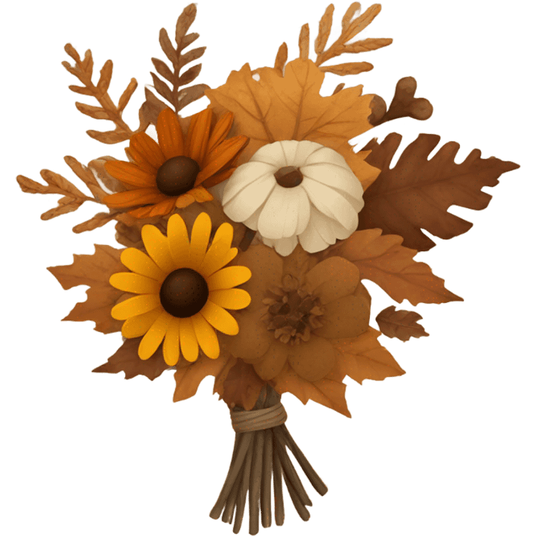 autumn bouquet brown emoji