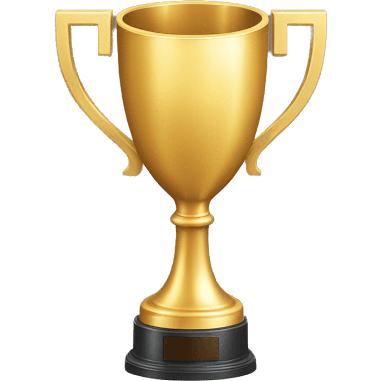 “Golden trophy cup with ‘Trendimizbir’ written on it in bold letters. emoji