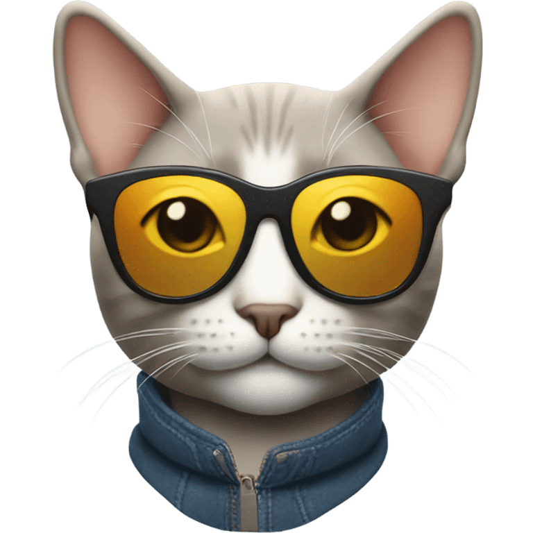 Cat with sunglasses emoji